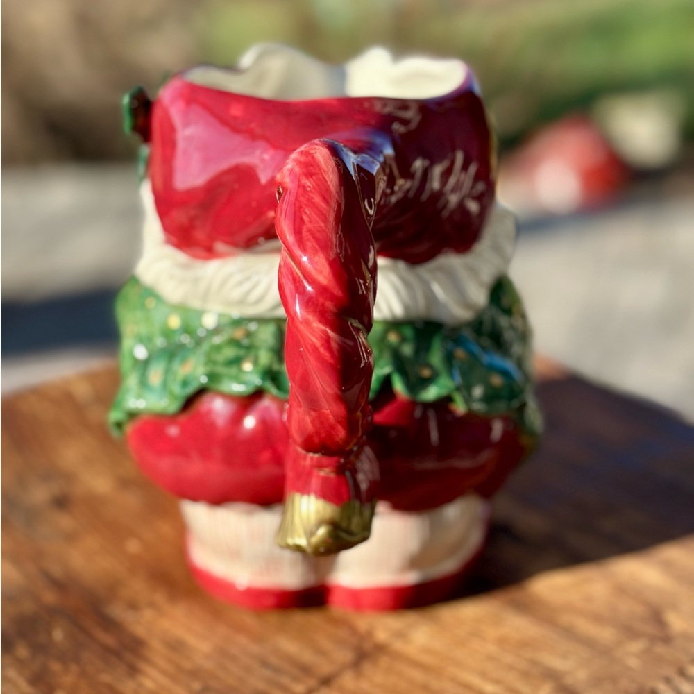 Colorful and Whimsical Santa Claus Elf Fitz and Floyd Christmas Pitcher - Picture 5 of 8